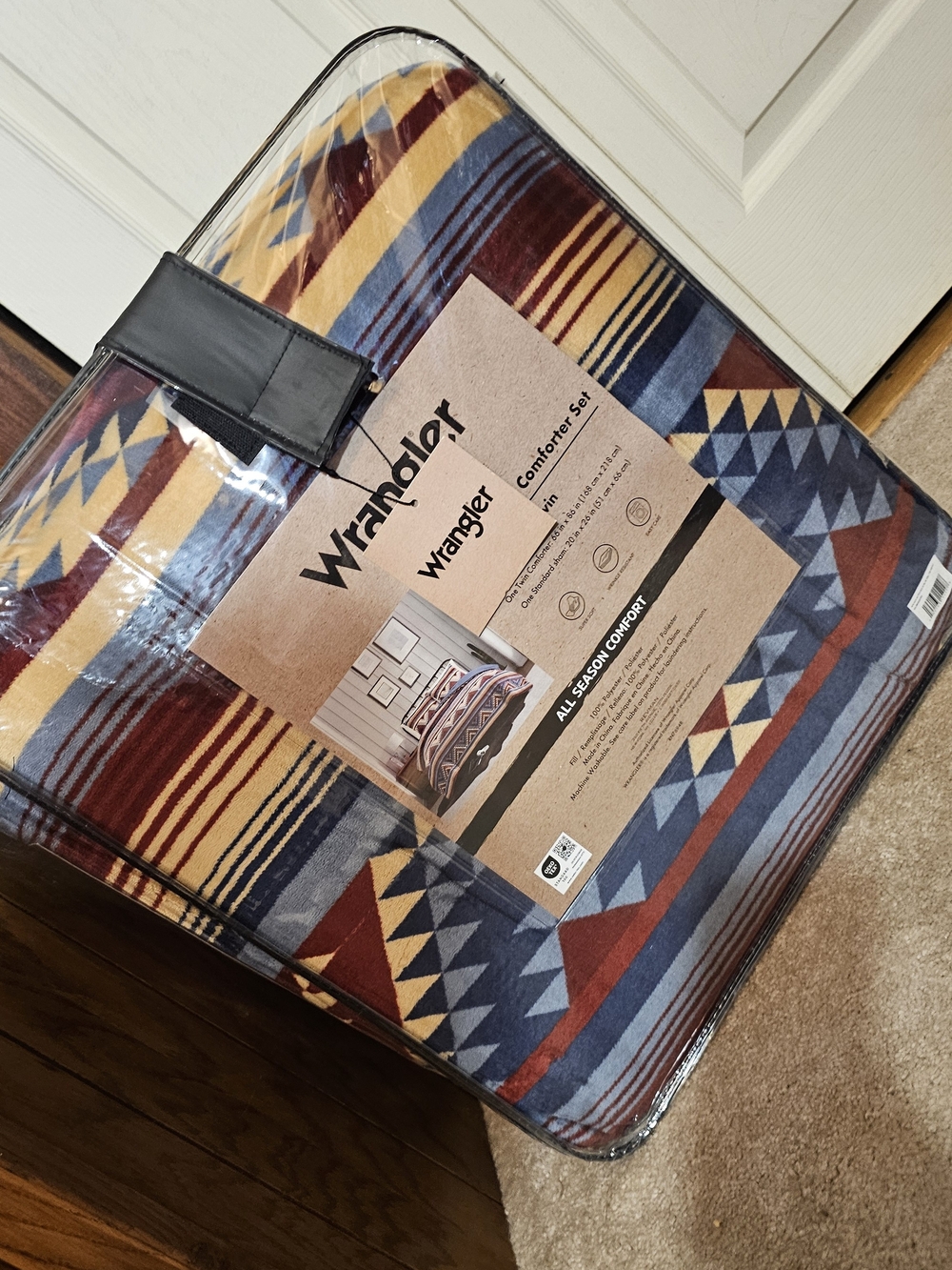 Wrangler Southwestern Comforter Set in Red, Blue, and Yellow Gold